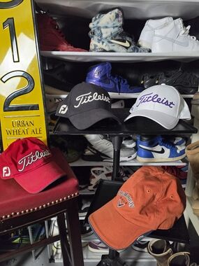 🔥 Titleist & Callaway Golf 4! Hat Bundle - Black, White, Red, Orange